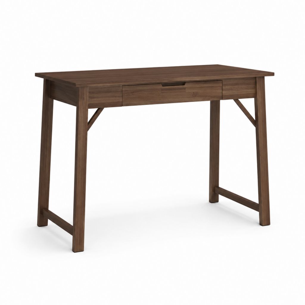 Schreibtisch mit Schublade dunkelbraun MDF rechteckig 120 x 60 x 75 cm