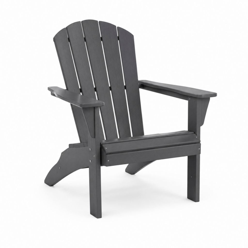 Adirondack Gartenstuhl Anthrazit aus HDPE 79 x 83 x 92 cm mit Armlehnen
