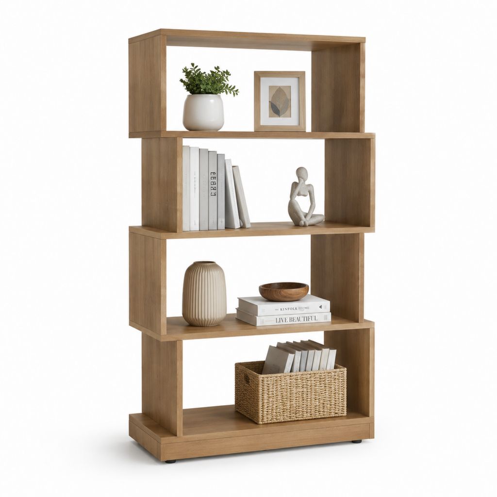 Bücherregal Standregal Hellbraun Spanplatte rechteckig 80 x 30 x 180 cm